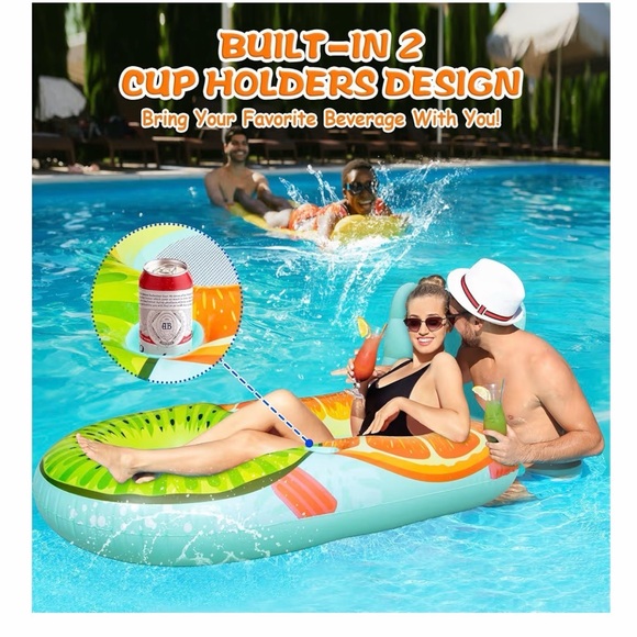 Inflatable Pool Float with Colorful Fruit Design - Picture 8 of 10